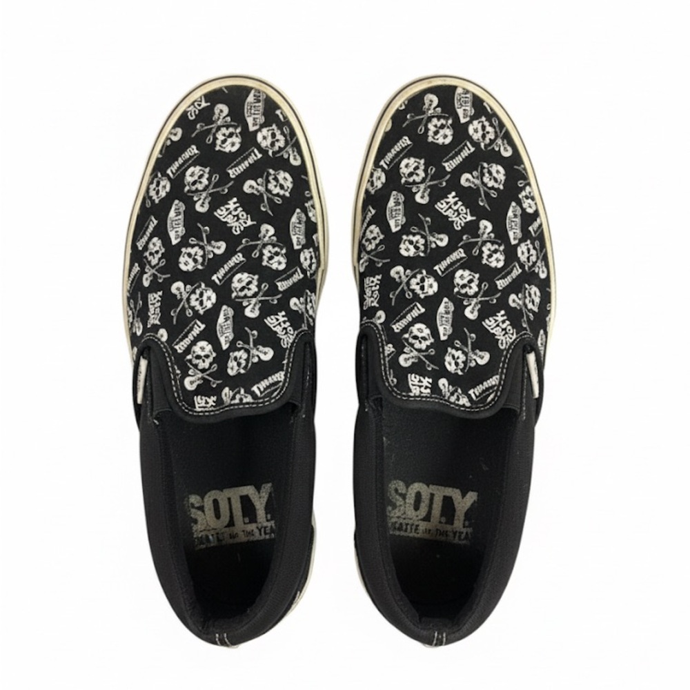 Vans TNT 2 Tony Trujillo Slip On Skate Rock Skull Shoes Mens 9 Grunge Y2K